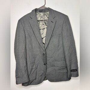 Men's Gray Checked Sport Coat - Slim Tailored Blazer / Bert Pulitzer
